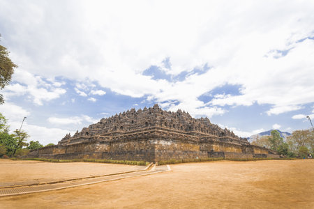 The Borobudur Temple in Yogyakarta, Java, Indonesiaのeditorial素材