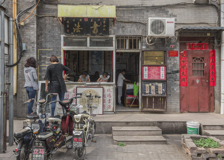 Unidentified people visit the old town in Hong Kong. Hong Kong is one of the most visited tourist destinations in the world.のeditorial素材