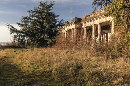 Ruins of an abandoned building in the city of Lviv, Ukraineのeditorial素材