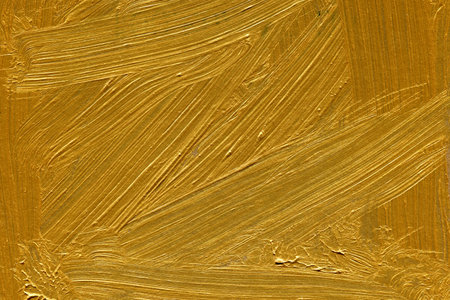 Gold paint texture. Abstract art background. Oil painting on canvas.のeditorial素材