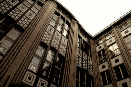 Old building in the center of Amsterdam, Holland. Toned.のeditorial素材