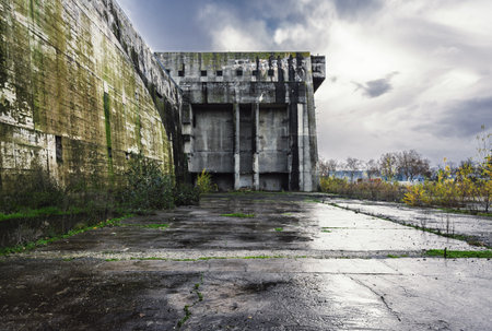 Abandoned war fort ruins in Chernobyl Exclusion Zone, Ukraine