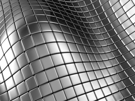 Abstract metallic background. 3d rendering,  3d illustration.のeditorial素材