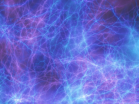 Blue lightning background with some smooth lines in it (computer generated, fractal abstract...