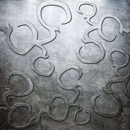 metal background with some soft highlights and folds in it (3d render)のeditorial素材