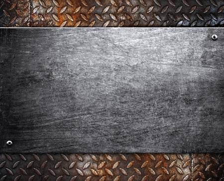 metal on wall made in 3D graphics, metal background and textureのeditorial素材