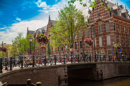 amsterdam canalsの写真素材