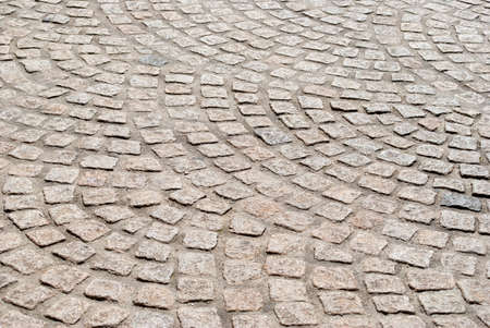 Tiled pavement background. Circle paving for textureの写真素材