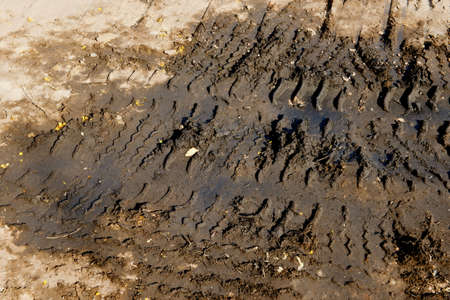 Oil on ground textureの写真素材