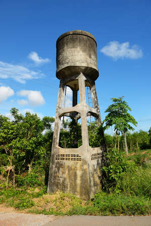 Old water supply tankの写真素材