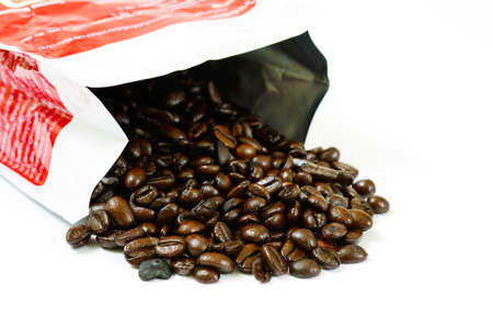 Coffee beans with packageの写真素材