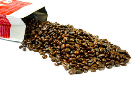 Coffee beans with packageの写真素材