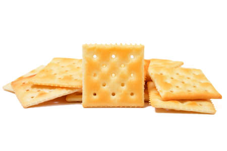 Cracker on white backgroundの写真素材