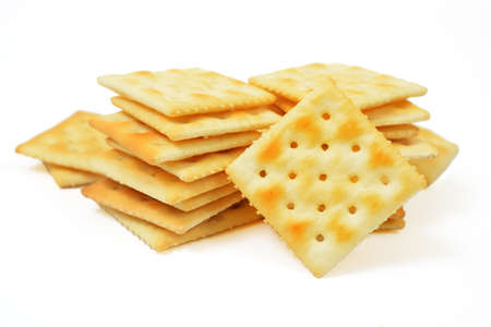 Cracker on white backgroundの写真素材