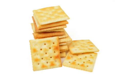 Cracker on white backgroundの写真素材