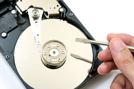 Repair and check hard disk problemの写真素材