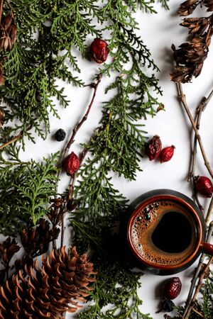 Beautiful background with cup of coffee.の写真素材