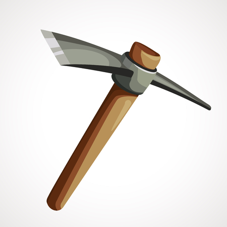 Cartoon iron pickax for the extraction of precious stonesのイラスト素材