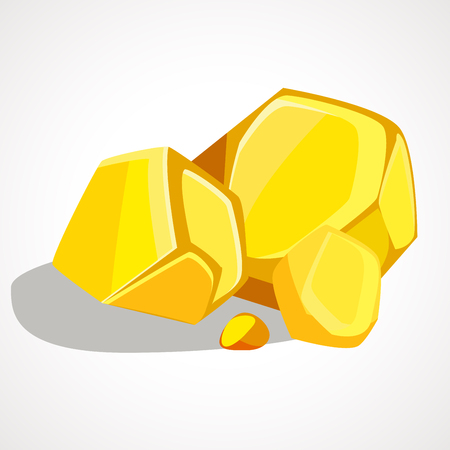 The cartoon gold stacked pile. Vector elementのイラスト素材