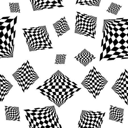 Pattern of geometric shapes.Texture with flow of spectrum effect. Geometric background. Copy that square to the side, the resulting image can be repeated, or tiled, without visible seams.のイラスト素材