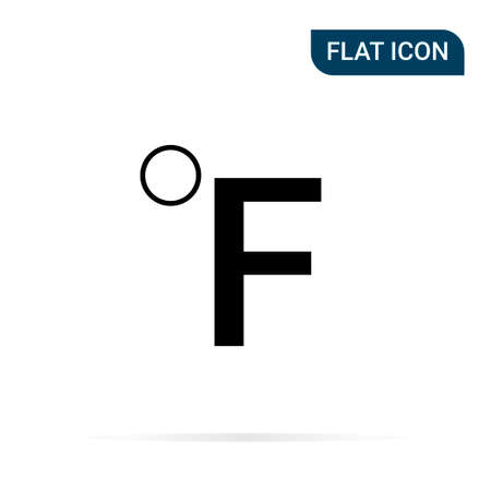 Fahrenheit icon in trendy flat style isolated on white background.のイラスト素材
