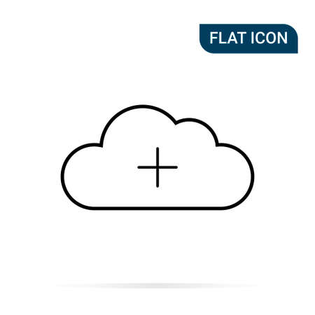 Cloud icon in trendy flat style isolated on white background.のイラスト素材