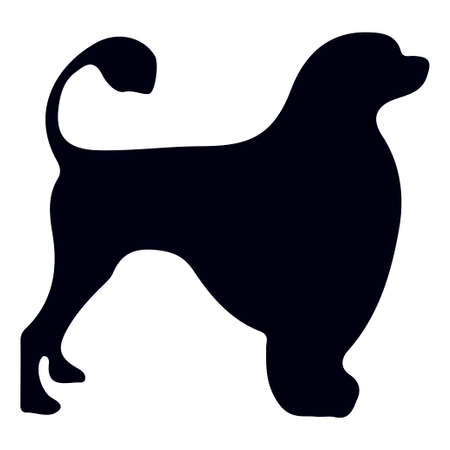 Vector illustration of dog silhouette on white background. Element for design.のイラスト素材