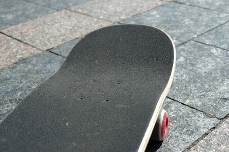 Skateboard. Skateboard in the modern space. Skateboard with copy space.の写真素材