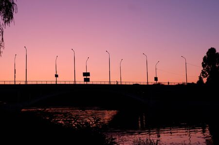 Kyiv city (Ukraine) with beautiful skyの写真素材