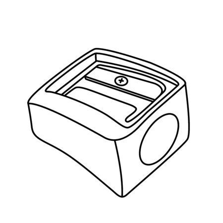 Pencil sharpener icon line symbol. Premium quality isolated sharpen element in trendy style.のイラスト素材