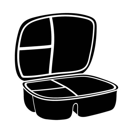 Linear lunch box icon from Education outline collection. Thin line lunch box icon vector isolated on white backgroundのイラスト素材