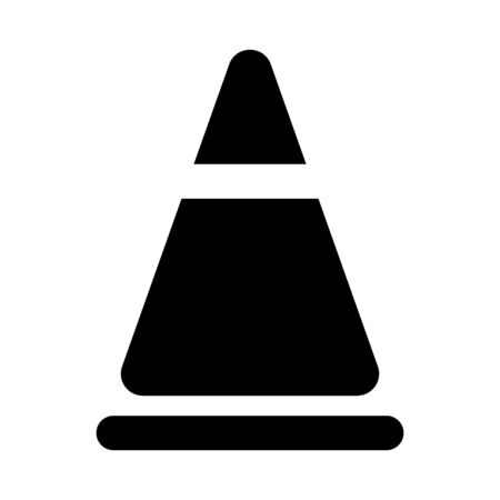 Traffic cones. Black highway traffic cone with white stripes.Road repair.のイラスト素材