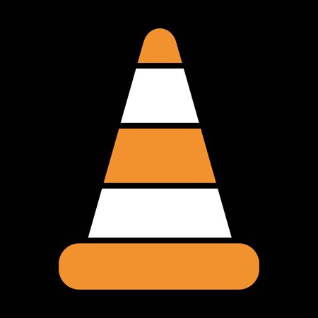 Traffic cones.Orange highway traffic cone with white stripes.Road repair.のイラスト素材
