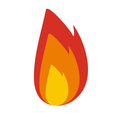 Fire Flame Icon Logo Vector Illustration Template.のイラスト素材
