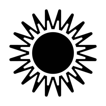 Sun vector border icon. This icon use for admin panels, website, interfaces, mobile appsのイラスト素材