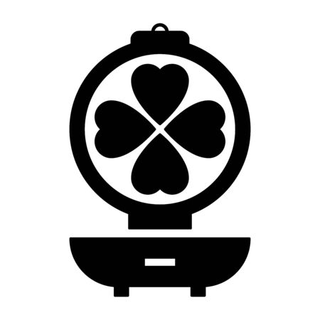 Kitchen waffle-iron icon. Outline kitchen waffle-iron vector icon for web design isolated on white backgroundのイラスト素材