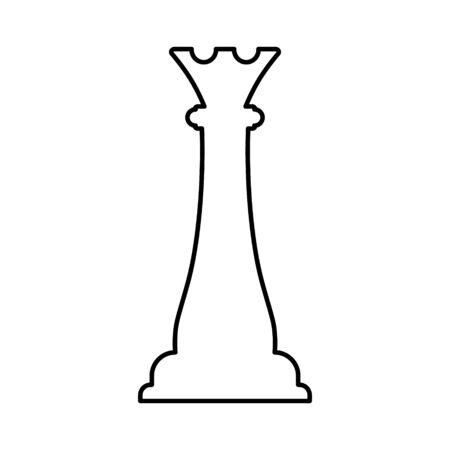 Chess queen. Flat vector web icon or sign on grey background with shadow. Collection modern trend concept design style illustration symbolのイラスト素材