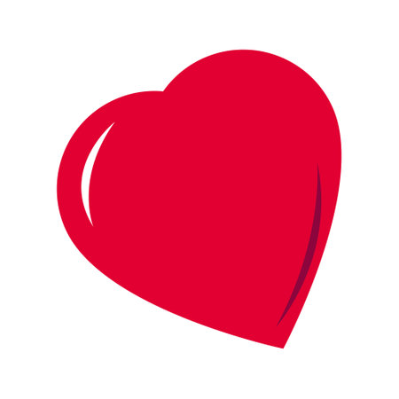 Valentine red heart. Simple heart icon vectorのイラスト素材