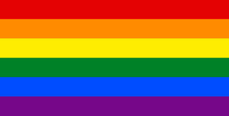 Gay vector flag or LGBT vector flag sign isolated. Gay culture symbol. Homosexual pride. Lesbian sign. Transsexual flag. Human rights and freedom. Urban culture.のイラスト素材