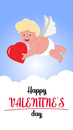 Slogan for you. Love banner with heart symbol. Love heart month or happy singles day background. Happy valentines day on february 14のイラスト素材
