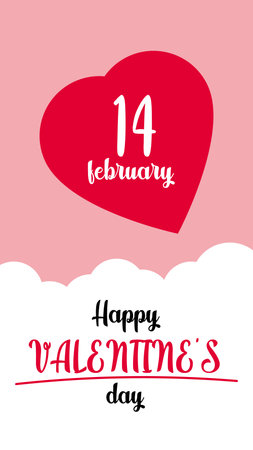Slogan for you. Love banner with heart symbol. Love heart month or happy singles day background. Happy valentines day on february 14のイラスト素材