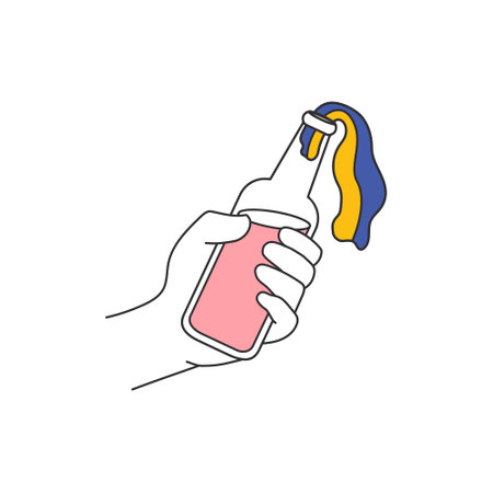 molotov cocktail the color of the flag of ukraineのイラスト素材