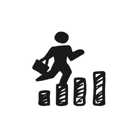 Deposits hand drawing icon, Black bookkeeping concept. Vector graphics.のイラスト素材