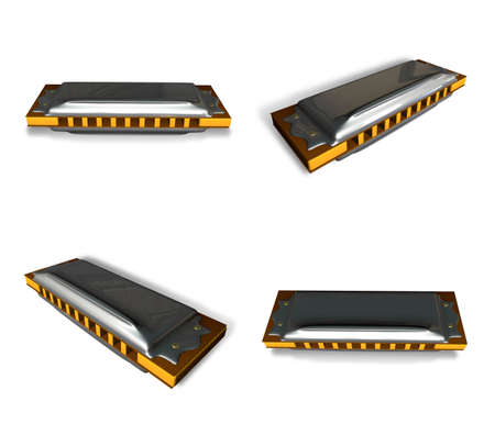 3D Harmonica icon. 3D Icon Design Series.の写真素材