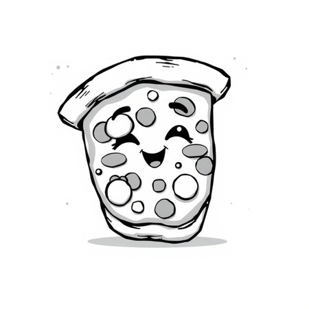 Cute ice cream cartoon character vector illustration. Cute ice cream icon.の写真素材