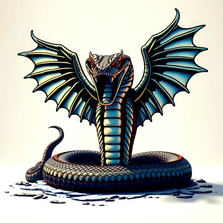 3D rendering of a fantasy creature isolated on a white background.