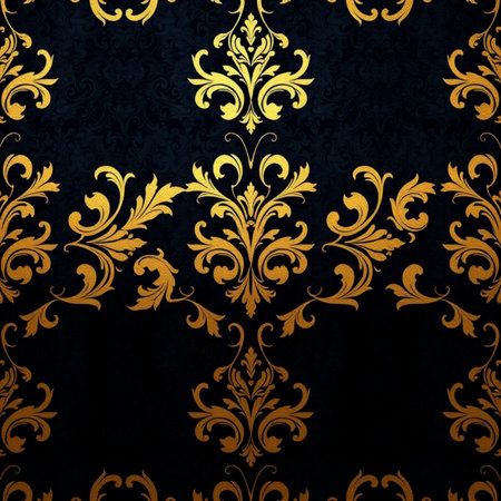 Damask seamless pattern.  For easy making seamless pattern just drag all group into swatches bar, and use it for filling any contours.の写真素材