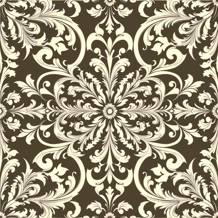 Damask seamless pattern.  For easy making seamless pattern just drag all group into swatches bar,...
