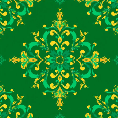 Seamless background from a floral ornament, Fashionable modern wallpaper or textileの写真素材