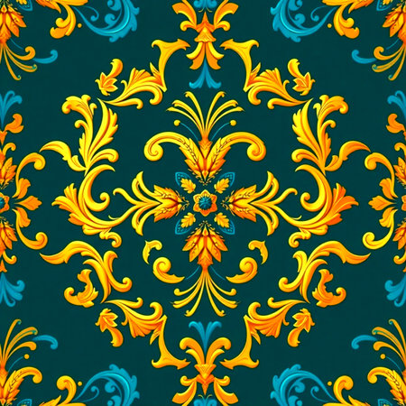 Seamless pattern with decorative elements. Vector Illustration. EPS 10